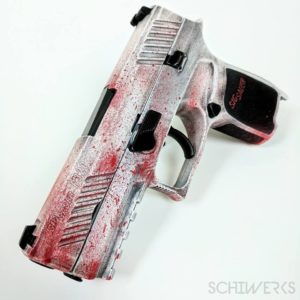 worn white battleworn blood cerakote
