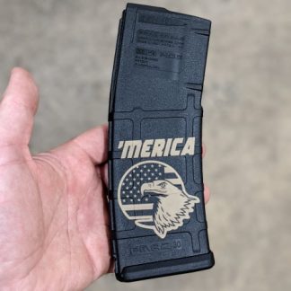"Eagle 'merica" lasered Pmag