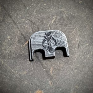 Beskar Mandalorian skull Glock Backplate