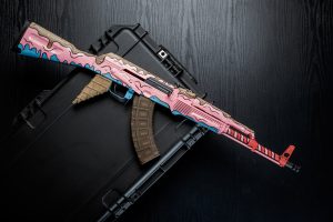 Ak cerakoted to look like a dripping ice cream cone