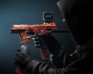 cel shaded cartoon orange cerakote