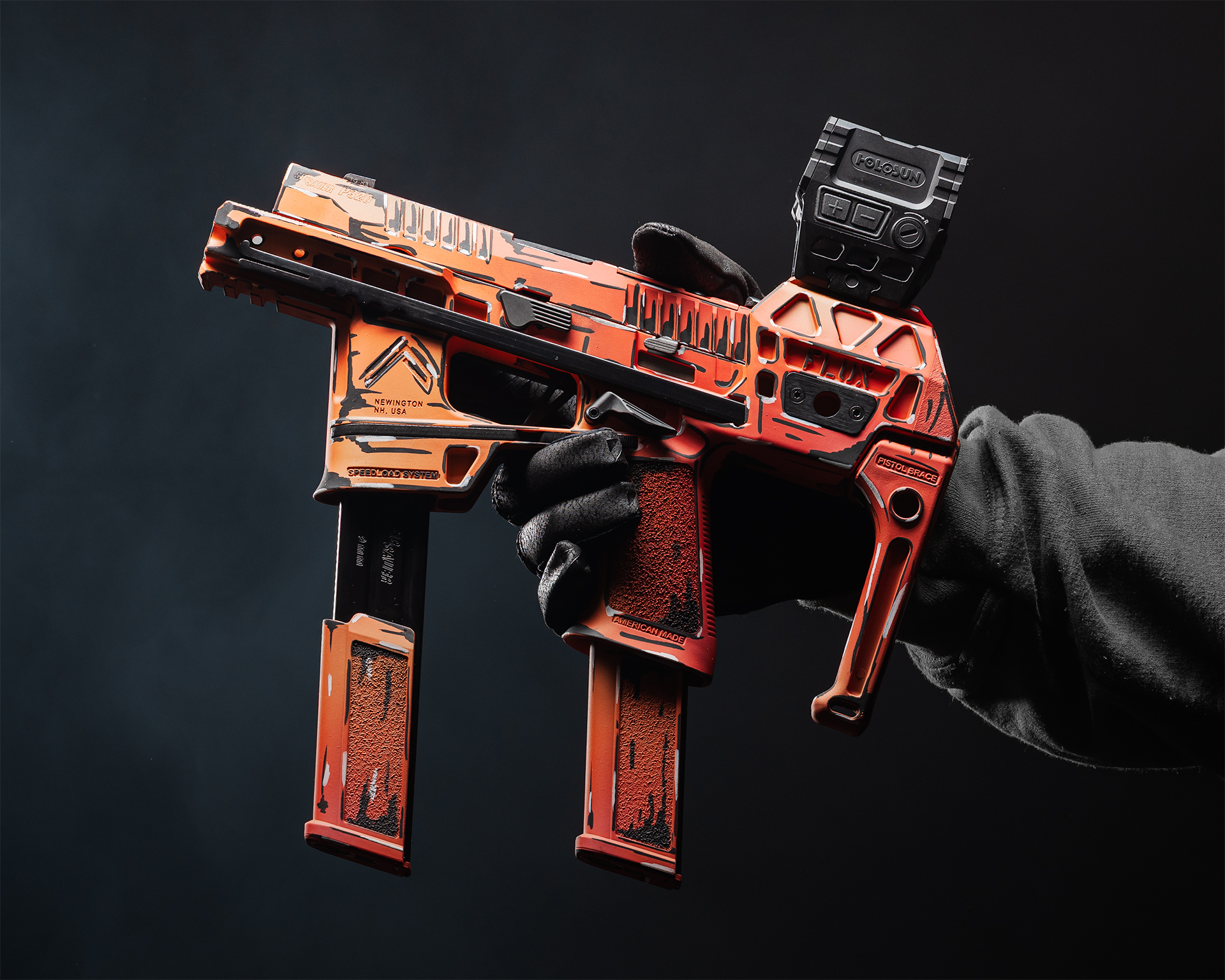 cel shaded cartoon orange cerakote